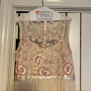 Blush embroidered and tulle BHLDN dress